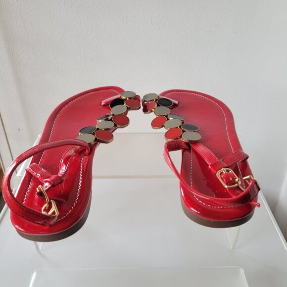 Miaolv Clip Toe Thong Flat Slingbacks Ankle Strap Sandals (Size: 9½) - Picture 4 of 12